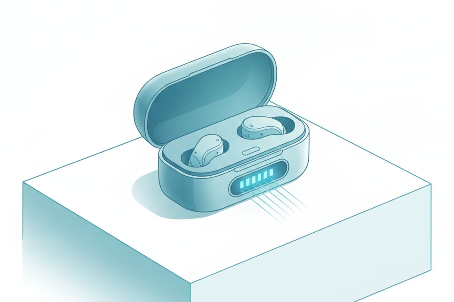 Rechargeable hearing aid charging case