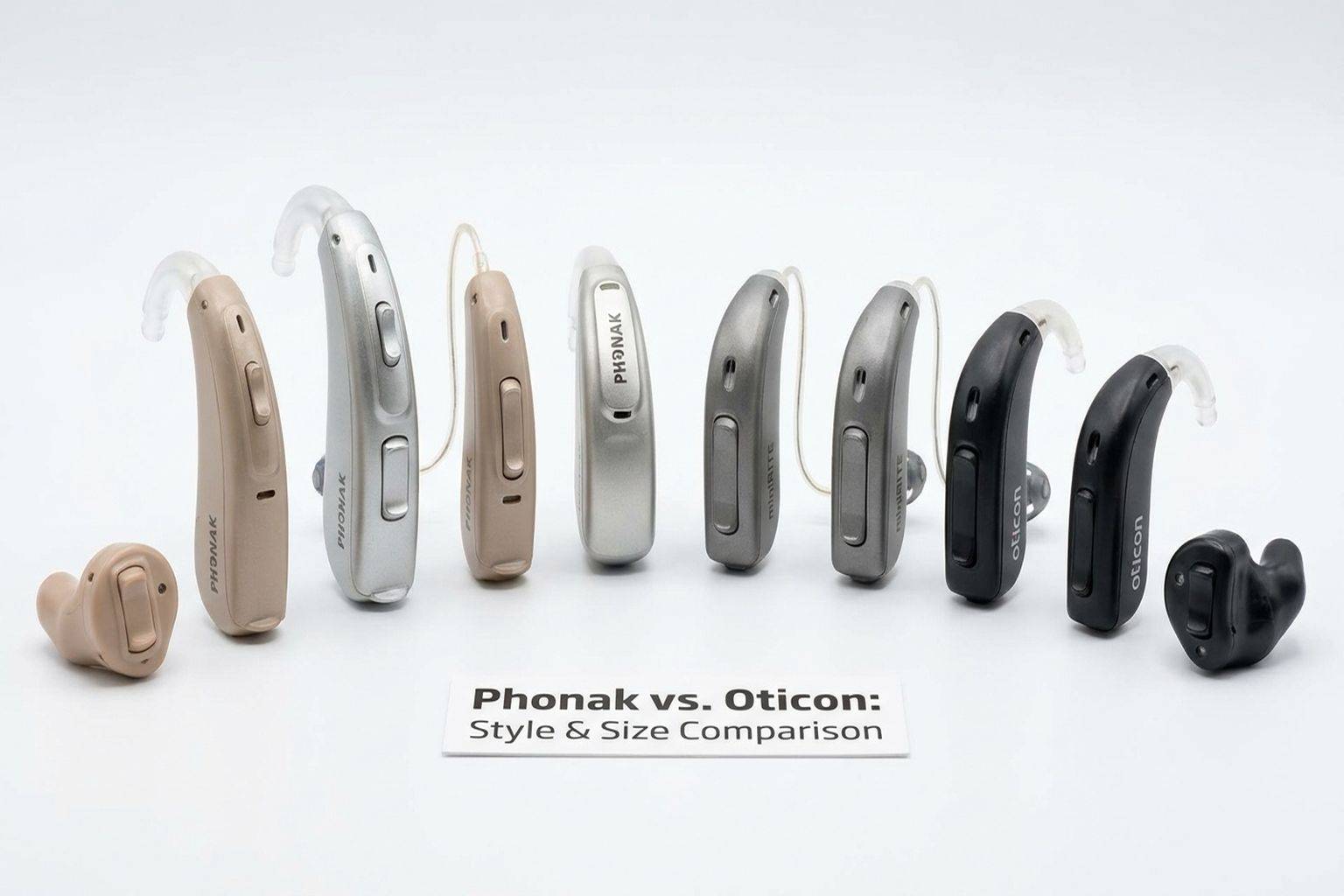 Phonak and Oticon hearing aid device comparison